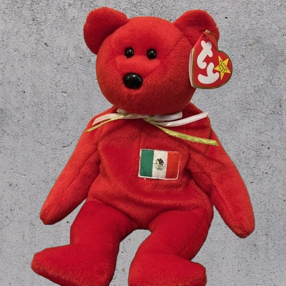 Ty Beanie Babies "Osito" The Mexico Bear 1999 Plush Toy New Original Tag 8"